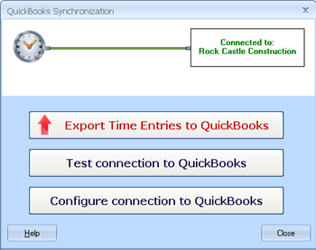 time clock export to quickbooks